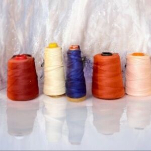 Vintage Large Spools of Thread, Set of 6